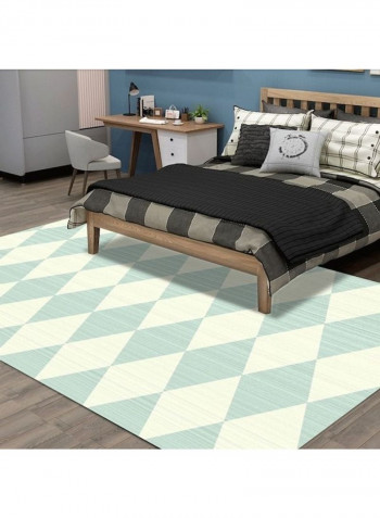 Simple Style Geometry Print Living Room Bedroom Anti-Slip Fashion Carpet Green 120*160(W*L)cmcm