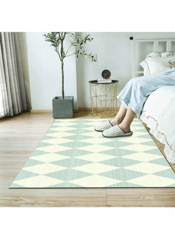 Simple Style Geometry Print Living Room Bedroom Anti-Slip Fashion Carpet Green 120*160(W*L)cmcm