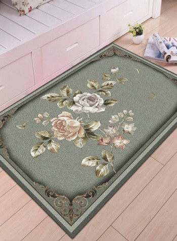 Floral Printed Classic Household Romantic Rug Green 120*160(W*L)cmcm