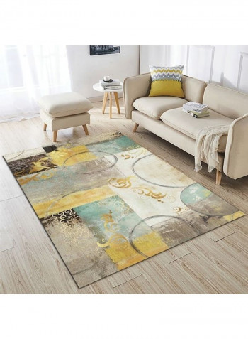 Home Rug Modern Style Luxury Anti-Slip Living Room Bedroom Floor Mat Yellow 120*160(W*L)cmcm