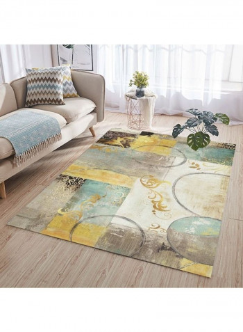Home Rug Modern Style Luxury Anti-Slip Living Room Bedroom Floor Mat Yellow 120*160(W*L)cmcm