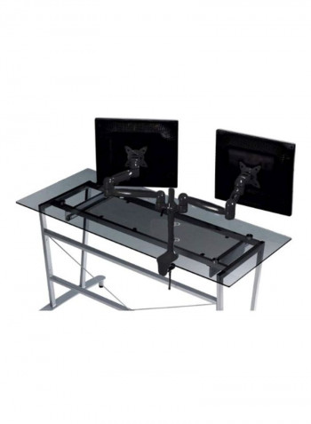 Dual Monitor Desk Mount Bracket Black