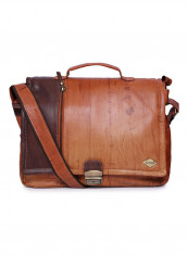 Leather Stitch Detailed Messenger Bag Brown reviews Leather Stitch Detailed Messenger Bag Brown