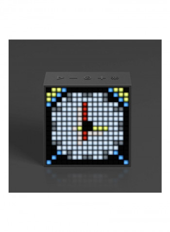 2-In-1 Bluetooth Speaker Alarm Clock Multicolour 22x22x5millimeter