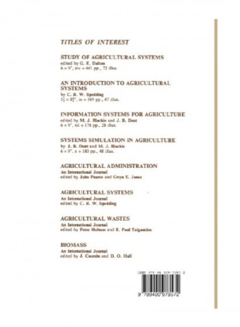 Managing Agricultural Systems Paperback