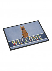 German Shepherd Welcome Printed Doormat Multicolour 18x27x0.25inch