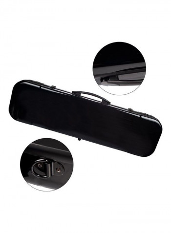 Portable Glass Fiber Violin Case Storage Bag Box With Hygrometer Straps