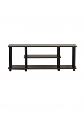 Turn-N-Tube 3-Tier TV Stand Dark Brown/Black 43.8x11.7x16inch