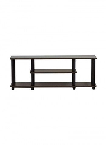 Turn-N-Tube 3-Tier TV Stand Dark Brown/Black 43.8x11.7x16inch