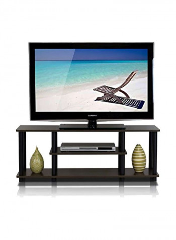 Turn-N-Tube 3-Tier TV Stand Dark Brown/Black 43.8x11.7x16inch