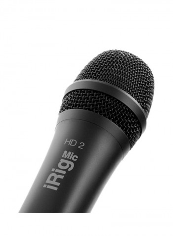 iRig Mic HD 2 - High quality mobile audio recording, always on hand IP-IRIG-MICHD2-IN Black