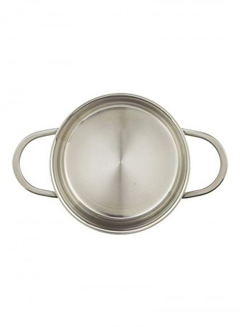 Stainless Steel Pot With Lid Silver/Clear 1.5L
