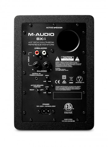 BX4 - 4.5-inch 120-Watt Multimedia Reference Monitors for Music Production, Live Streaming and Podcasting (pair) BX4PAIRXEU Black