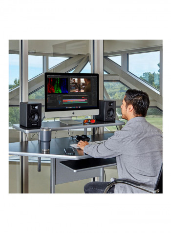 BX4 - 4.5-inch 120-Watt Multimedia Reference Monitors for Music Production, Live Streaming and Podcasting (pair) BX4PAIRXEU Black