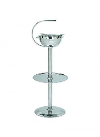 Floor Standing Stainless Steel Ashtray Silver 24x8x8inch