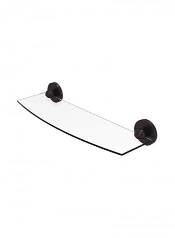 Skyline Collection Glass Shelf Clear/Brown 18inch