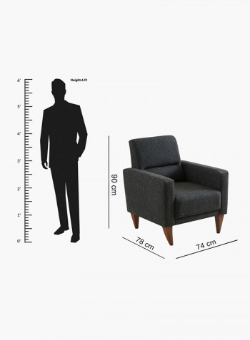 1-Seater Triana Armchair Black