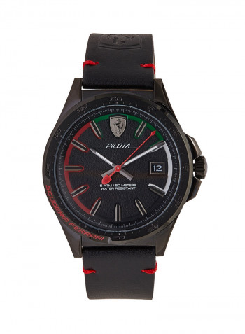 Men's Pilota Leather Analog Wrist Watch 830476