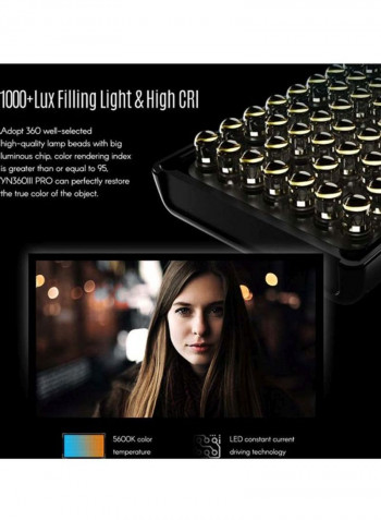 RGB  LED Video Light With Remote Control Black/White