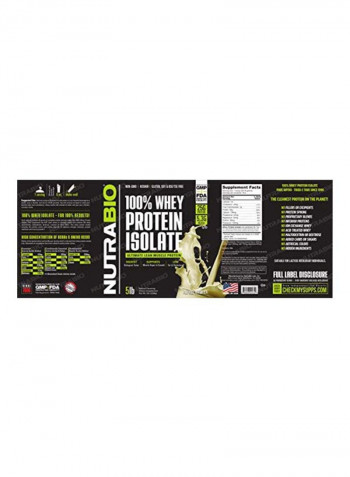 100 Percent Whey Protein Isolate Powder