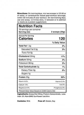 Grass Fed + Undenatured Whey Protein
