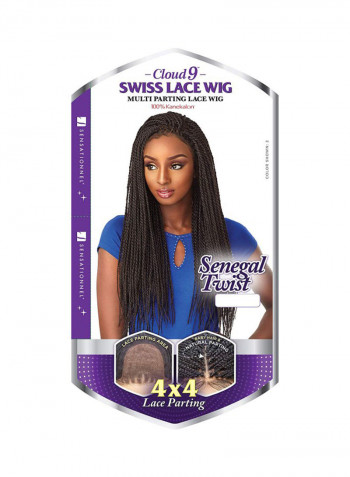 Lace Parting Wig - Senegal Twist 1B