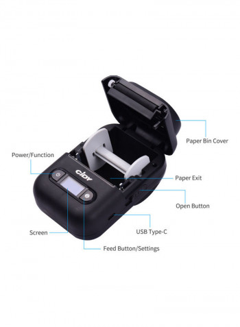 Thermal Label Printer Black