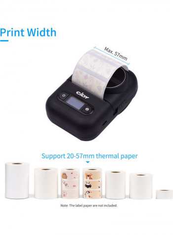 Thermal Label Printer Black