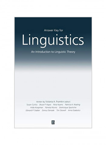 Answer Key For Linguistics: An Introduction To Linguistic Theory Paperback