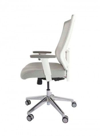 Isu Ergonomic Mesh High Back Desk Chair Grey/Silver 52x113x50centimeter