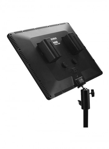 LED Video Light Lamp Steeples Adjustment Lighting Panel 14x9.5x0.9inch White/Black
