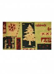 Christmas Menagerie Design Doormat Multicolour