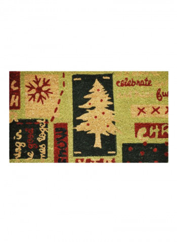 Christmas Menagerie Design Doormat Multicolour