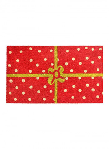 Christmas Package Printed Doormat Multicolour 17x29inch