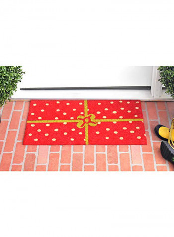 Christmas Package Printed Doormat Multicolour 17x29inch