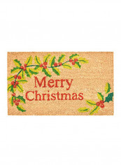 Merry Christmas Printed Doormat Multicolour 0.6x17x29inch