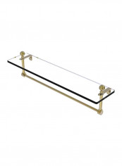Integrated Towel Bar Glass Shelf Clear/Gold 22inch