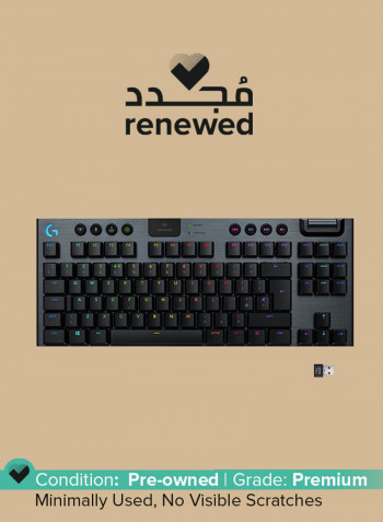 Renewed - G915 Lightspeed Wireless Lightsync RGB Mechanical Gaming Keyboard Ultra Thin Design (Tactile switch) Black