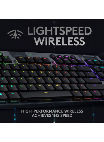 Renewed - G915 Lightspeed Wireless Lightsync RGB Mechanical Gaming Keyboard Ultra Thin Design (Tactile switch) Black