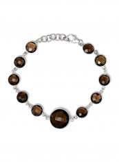 Center Stone 925 Sterling Silver Bracelet