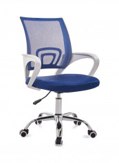 Office, Home Comfortable Simple Desk Chair Blue/White