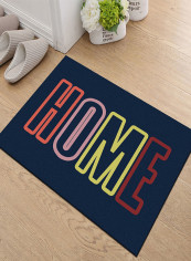 Letter Pattern Adorable Modern Style Door Mat Multicolour 140x200(WxL)cmcentimeter