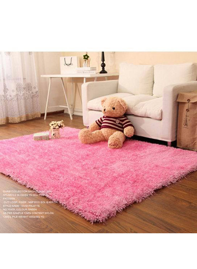 Soft Fluffy Floor Doormat Pink 120 x 170centimeter