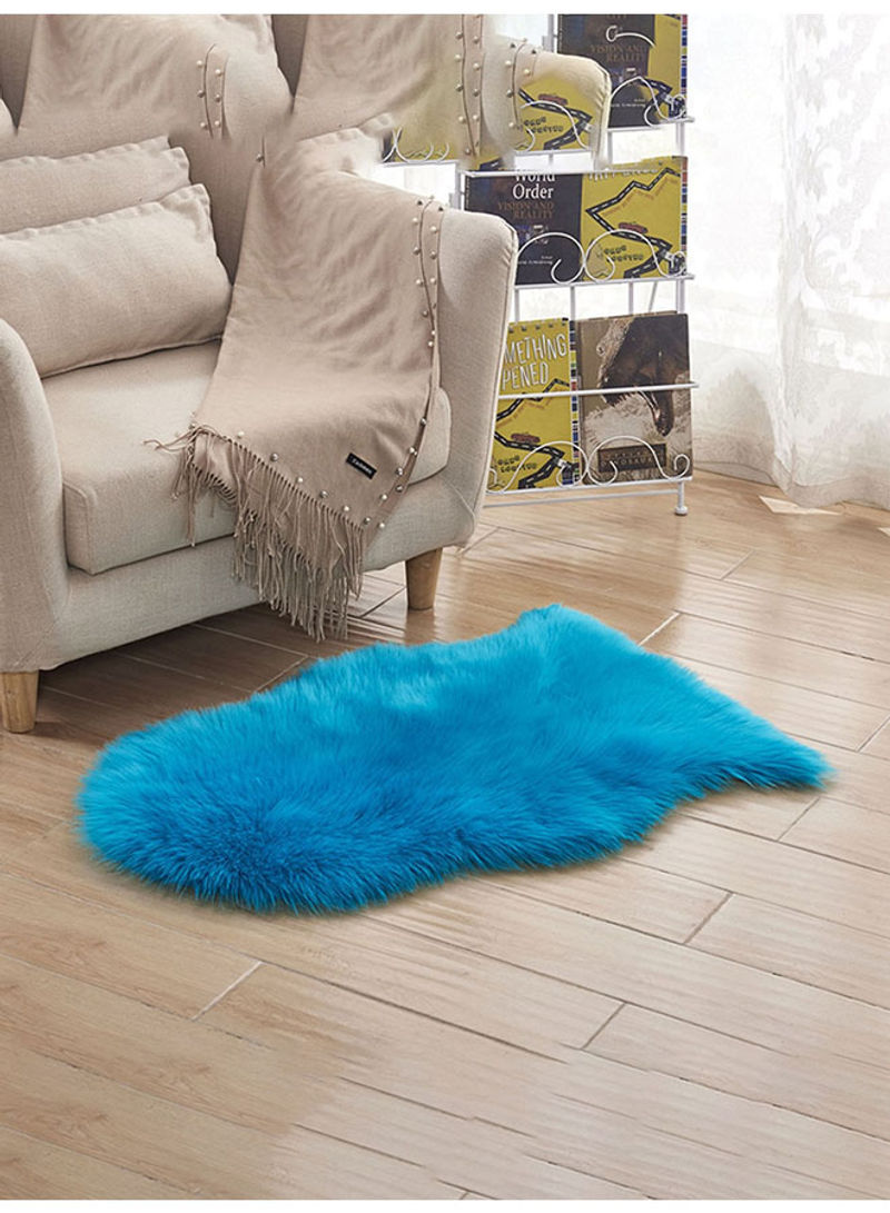 Soft Plush Hairy Carpet Blue