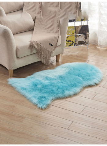 Soft Plush Hairy Carpet Blue