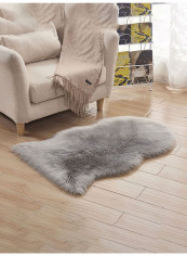Soft Plush Hairy Carpet Grey