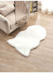 Soft Plush Hairy Carpet White