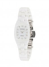 Women's Casual White Ceramic Analog Square Watch 331QCWWCW