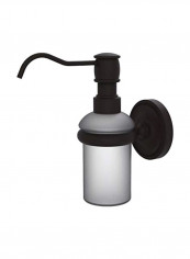 Prestige Regal Collection Wall Mounted Soap Dispenser Clear/Black 5ounce