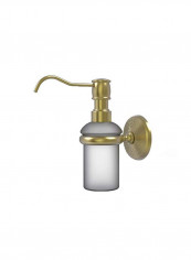 Monte Carlo Collection Wall Mounted Soap Dispenser Clear/Gold 5ounce